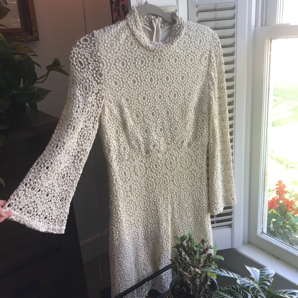 UO Cooperative Mock Neck Lace Dress